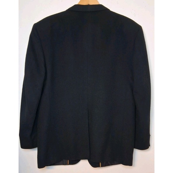 Vtg 100% Camel Hair Black Blazer 42R Sport Coat Made In USA - Picture 4 of 8